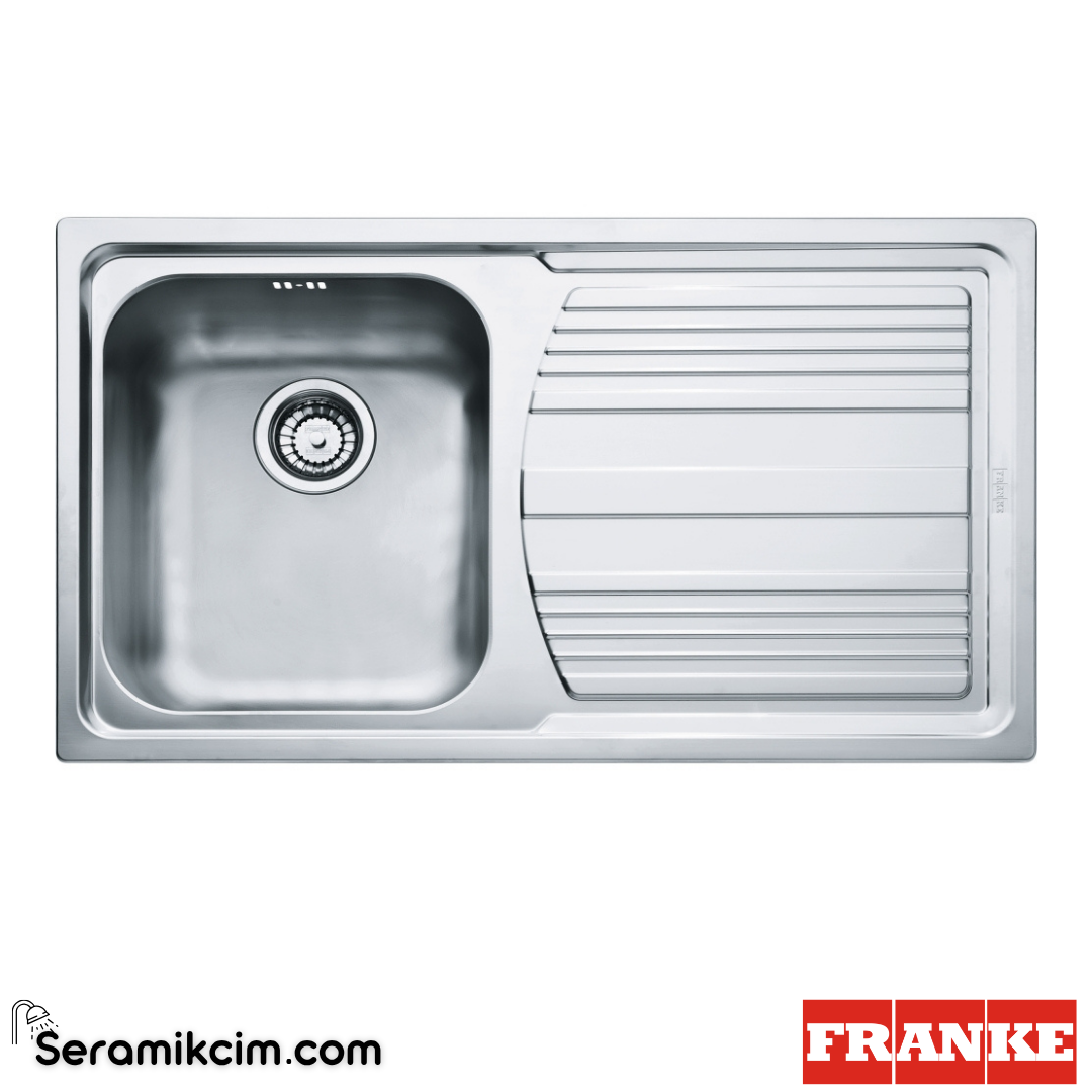Franke Logicaline LLX 611 SAĞ Tezgahüstü 1 Gözlü Sağ Damlalıklı 860x500mm Paslanmaz Çelik Eviye İnox 101.0656.156