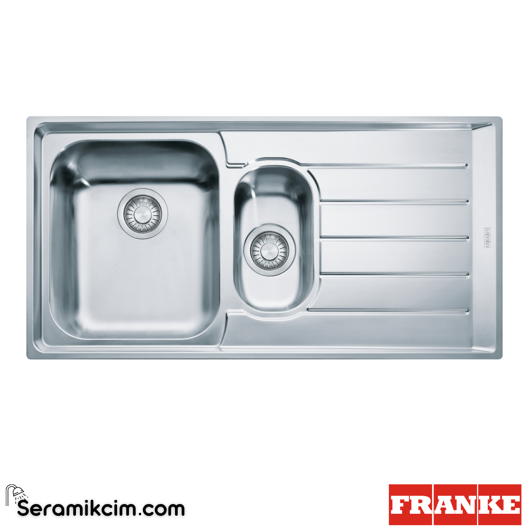 Franke Neptün NEX 651 SAĞ Tezgahüstü 1,5 Gözlü Sağ Damlalıklı 1000x510mm Paslanmaz Çelik Eviye İnox 101.0656.169