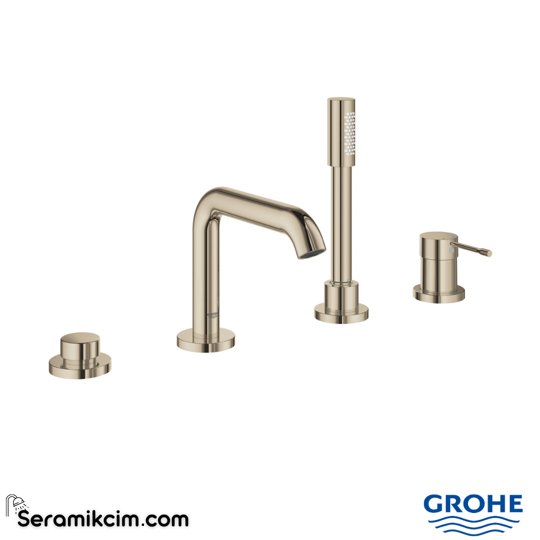 Grohe Essence 4 Delikli Küvet Bataryası (Sıva Üstü Grubu) Parlak Nikel 19578BE1