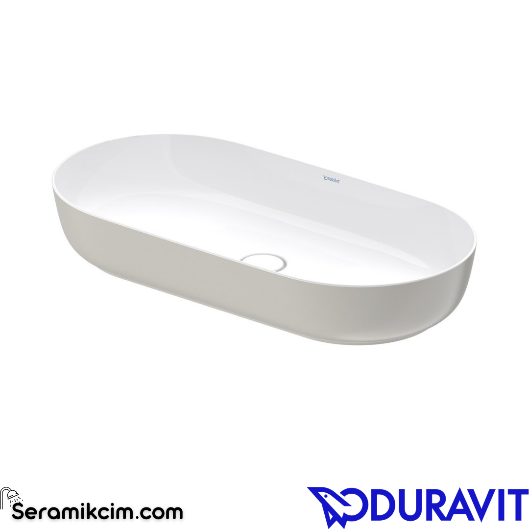 Duravit Luv DuraCeram® Beyaz / Gri Çanak Lavabo 80 cm