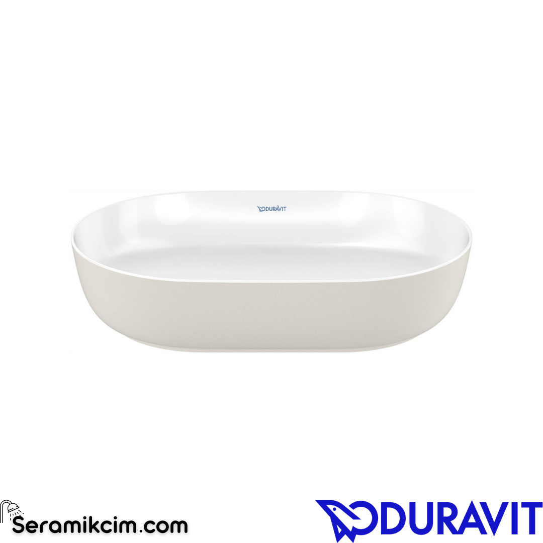Duravit Luv DuraCeram® Beyaz / Gri Çanak Lavabo 60 cm