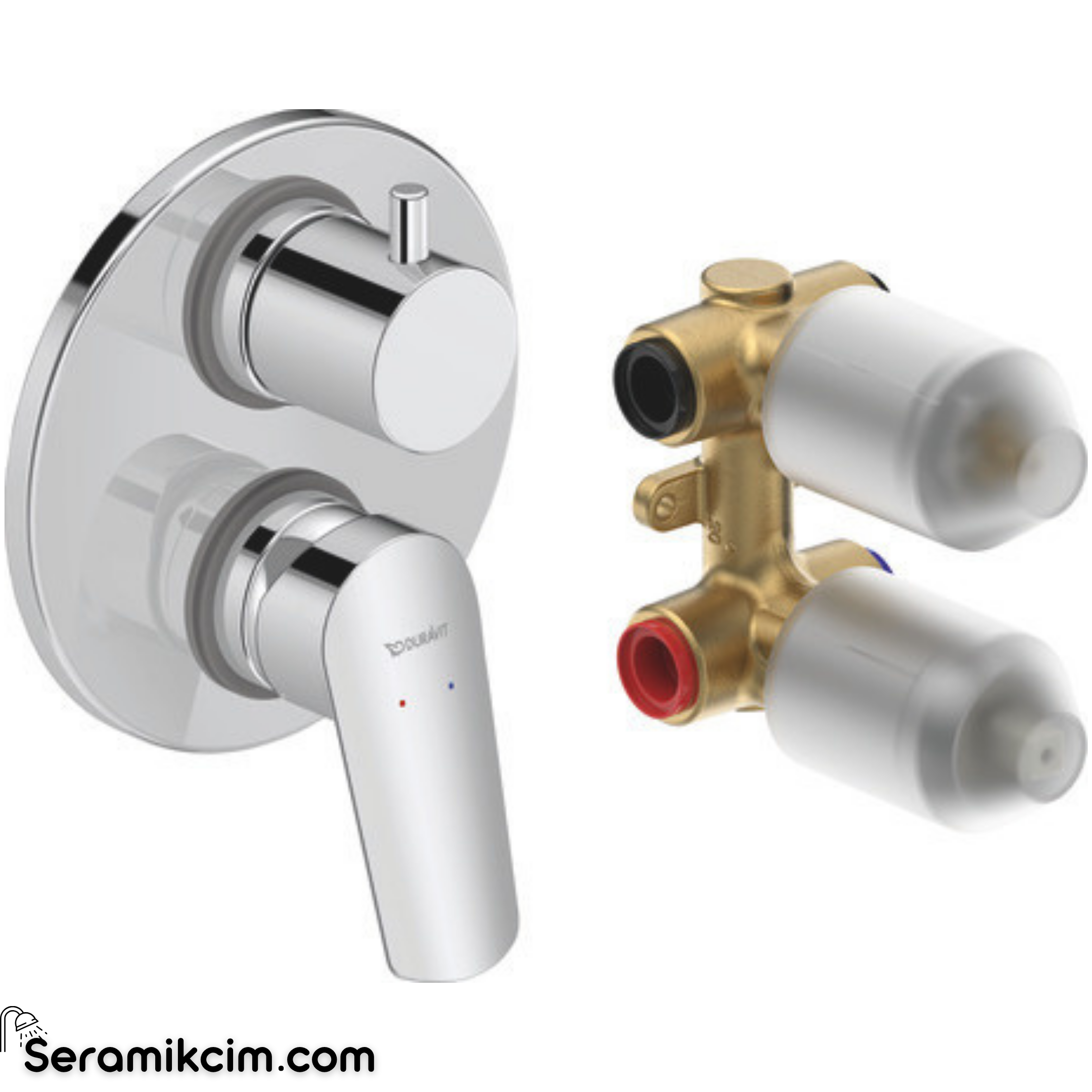 Duravit No.1 Ankastre Duş Bataryası, 2 Yollu Krom N15210008010