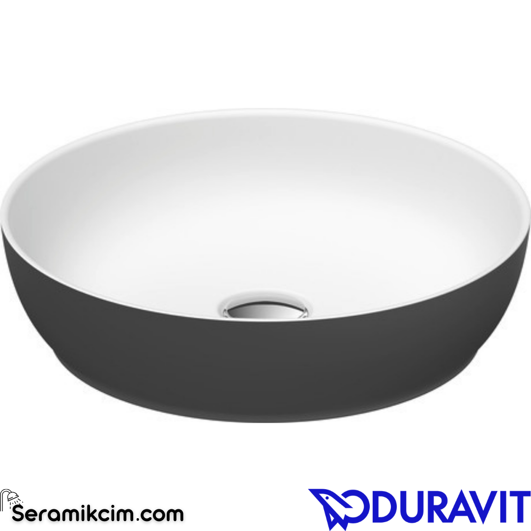Duravit Sivida DuroCast® Çanak Lavabo Ø40cm Beyaz / Koyu Gri