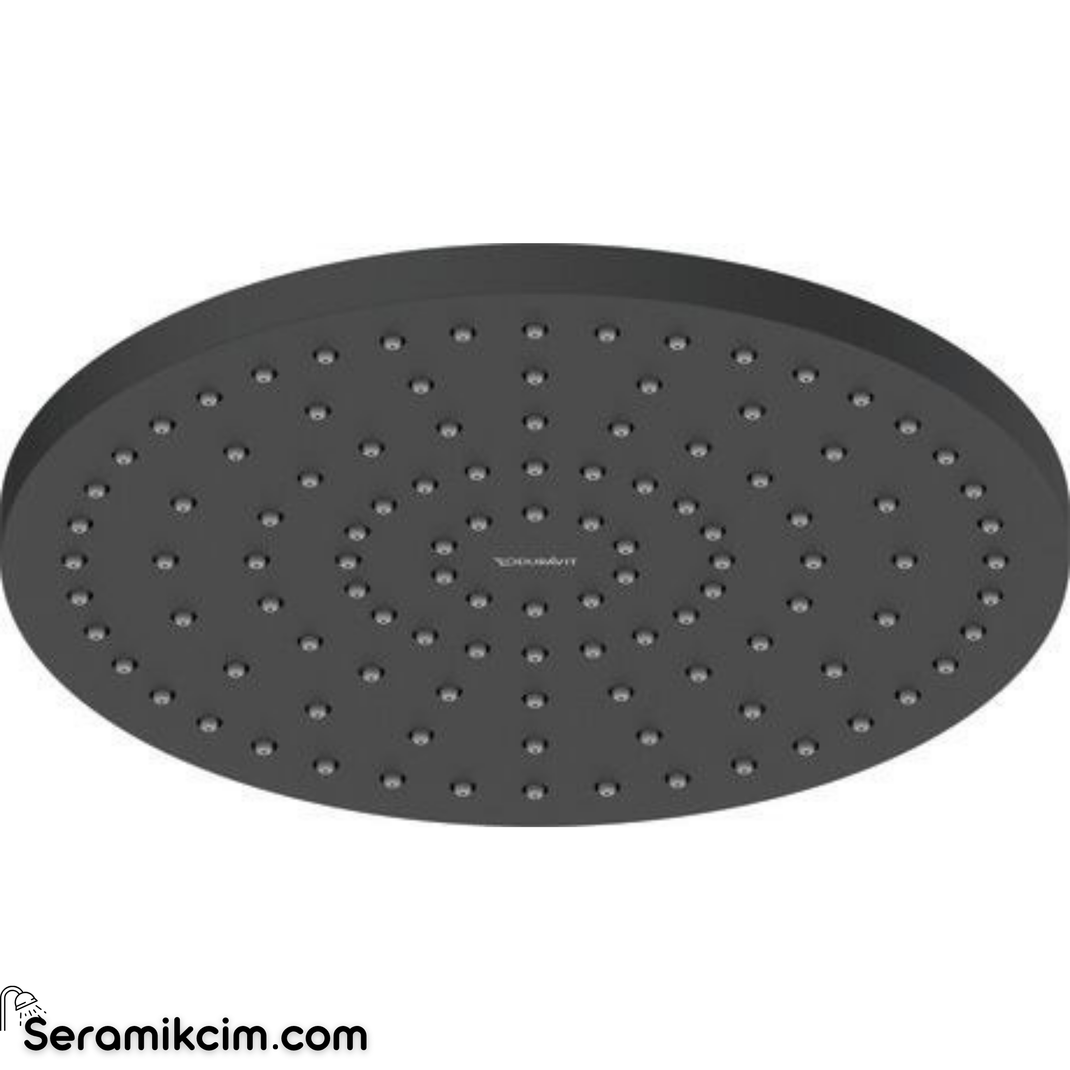 Duravit Tepe Duşu, 25 cm, Mat Siyah UV0662018046