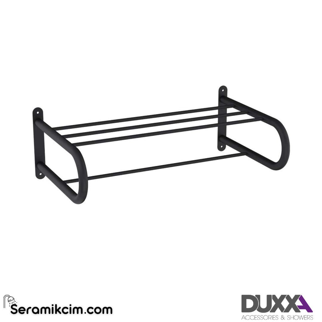 Duxxa Lamalı Raf Havluluk Ø19 SS 304 Paslanmaz Mat Siyah A.920.19.MS - A.920.19.MS