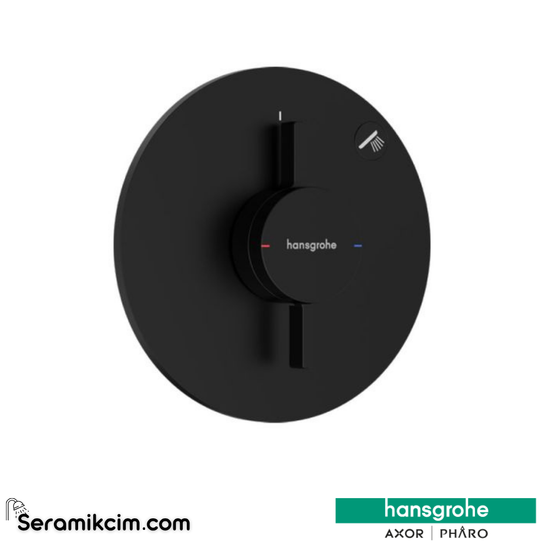 Hansgrohe Duoturn S Ankastre Banyo Bataryası 1 Çıkış Mat Siyah 75618670