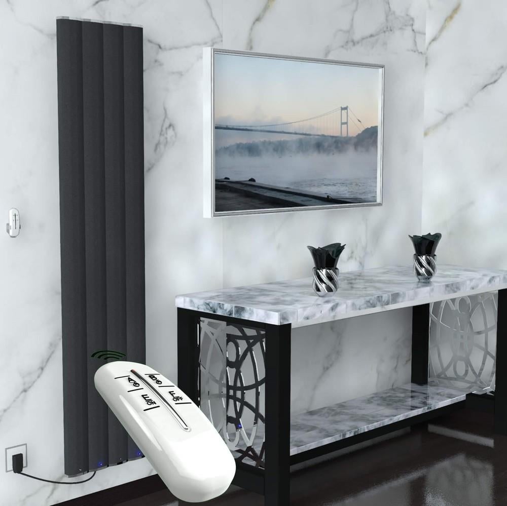 Elektrikli Alüminyum Radyatör 800 Watt 1800x400 Antrasit Uzaktan Kumandalı
