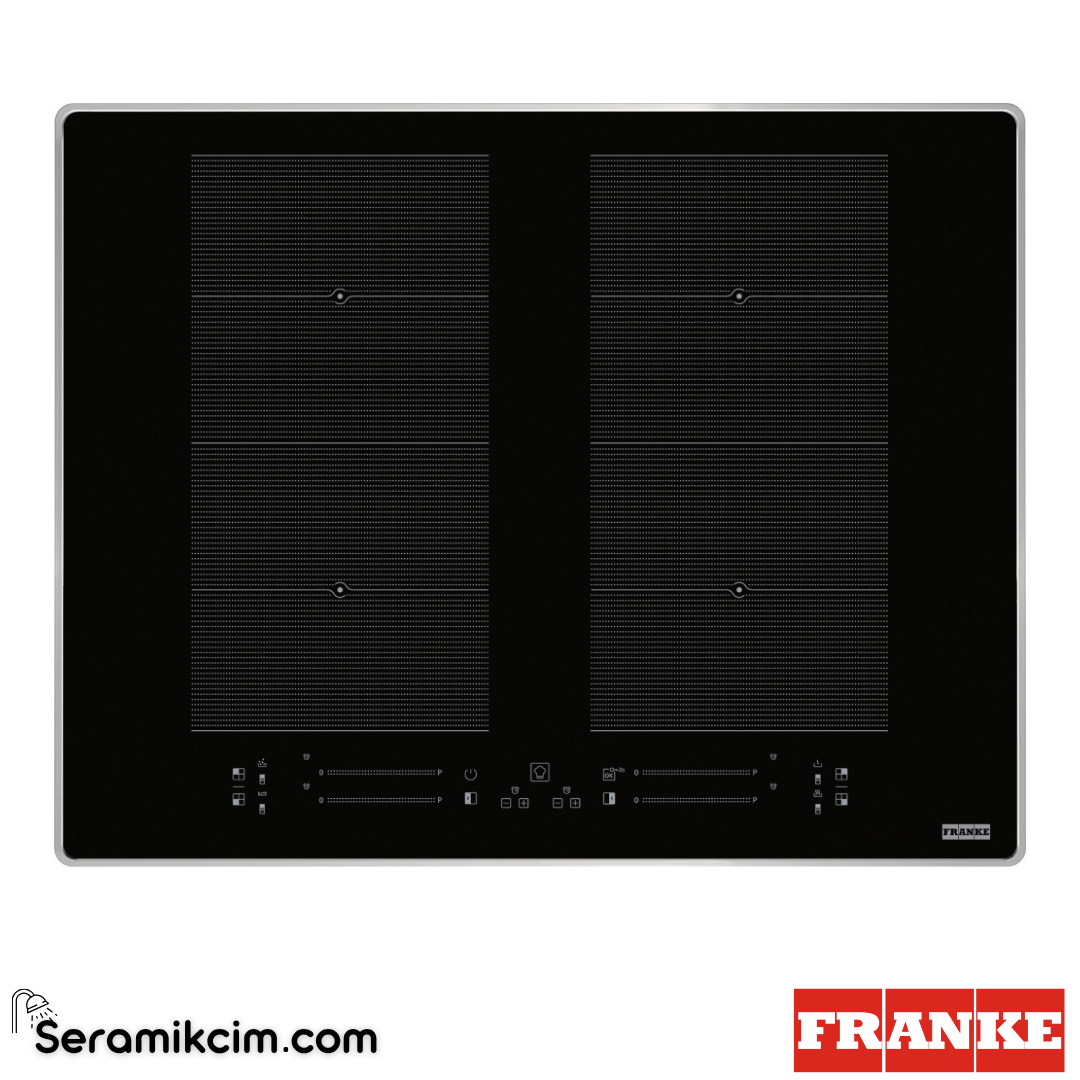 Franke Maris FMA 654 I PS XS Tezgahüstü 4 Gözlü 658x518mm İndüksiyonlu Elektrikli Ocak Siyah Cam / Inox 108.0675.410