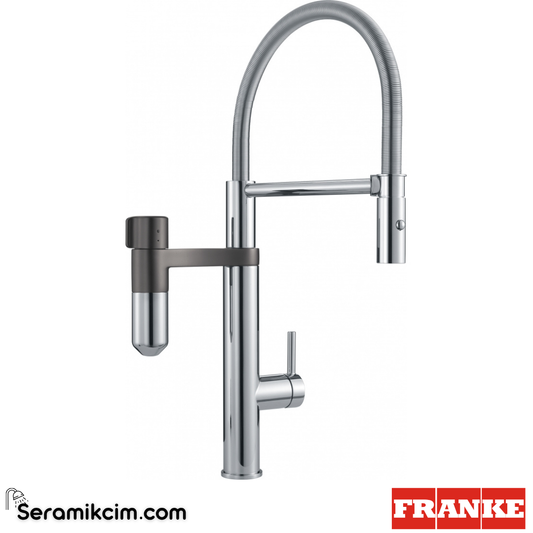 Franke Vital Kapsül Sistemi Filtreli Mutfak Armatürü Krom/Silah Metali 120.0621.230