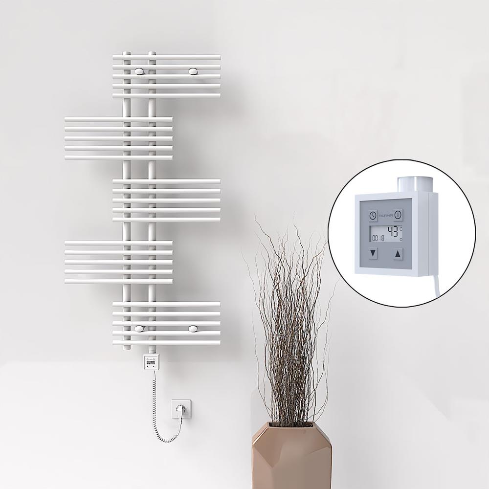 FIJI Elektrikli Havlupan 650x1250 Beyaz (KTX3 Termostat) 600W Spiral Kablolu