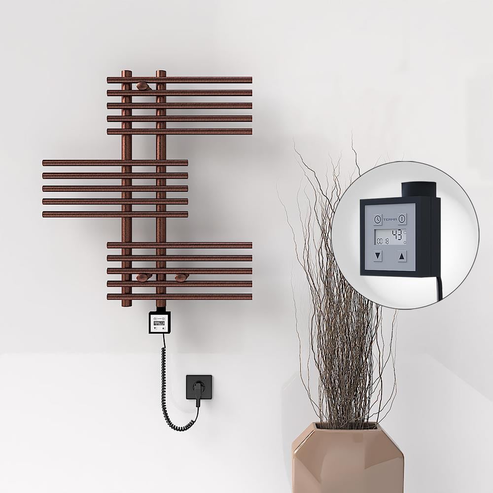 FIJI Elektrikli Havlupan 650x740 Bakır Eskitme (KTX3 Termostat) 200W Spiral Kablolu