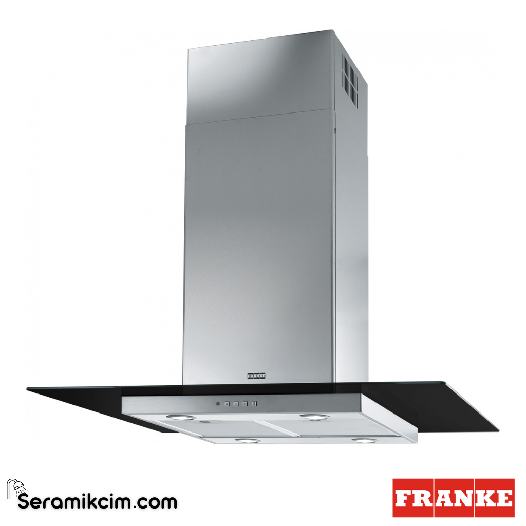 Franke Ada Glass Linear FGL 915 I BK XS/900 900x700mm Ada Tipi Davlumbaz Siyah Cam / Inox 325.0518.790 - 325.0518.790