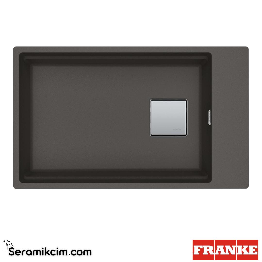 Franke Kubus 2 KNG 110-62 Tezgahaltı 1 Gözlü Dikdörtgen 760x460mm Granit Eviye Slate Grey 125.0714.194