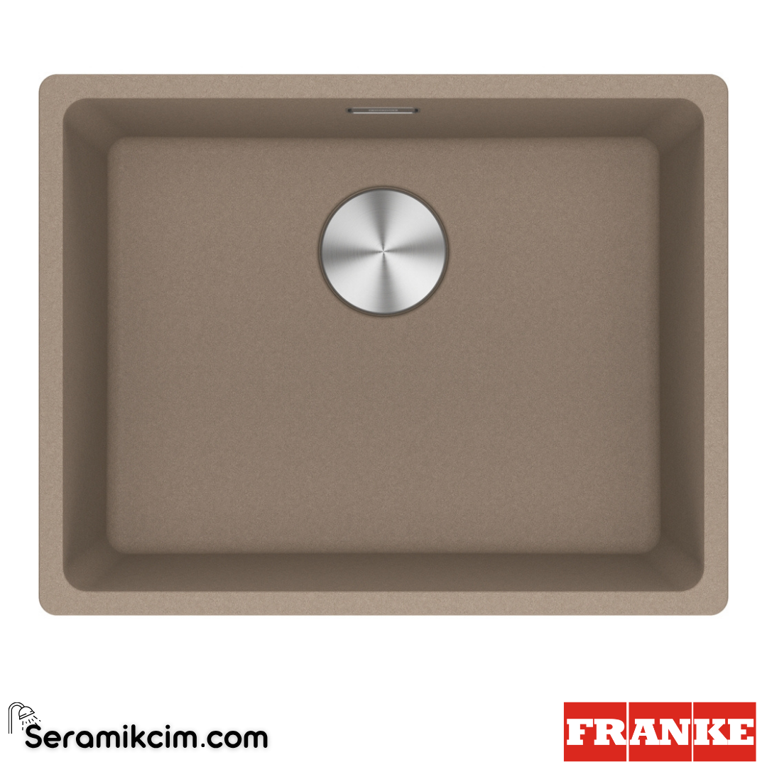Franke Maris MRG 110-52 Tezgahaltı 1 Gözlü Dikdörtgen 553x433mm Granit Eviye Oyster 125.0688.492
