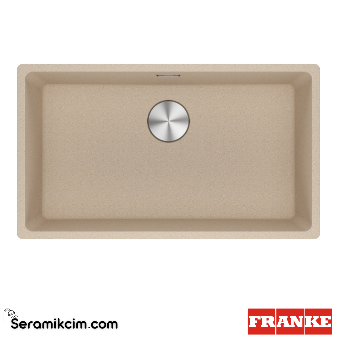 Franke Maris MRG 110-72 Tezgahaltı 1 Gözlü Dikdörtgen 753x433mm Granit Eviye Avena 125.0688.496