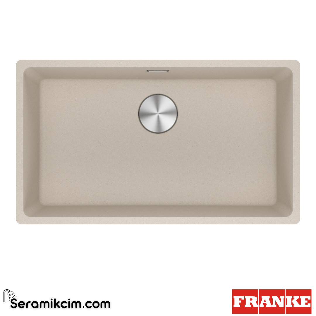 Franke Maris MRG 110-72 Tezgahaltı 1 Gözlü Dikdörtgen 753x433mm Granit Eviye Sahara 125.0686.712