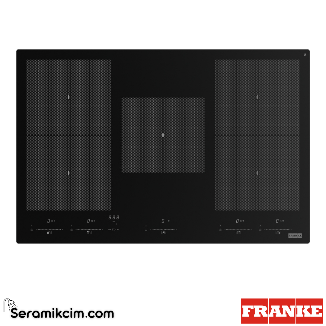 Franke Mythos K-LINK FMY 805 I F KL BK Tezgahüstü 5 Gözlü 770x510mm İndüksiyonlu Elektrikli Ocak Siyah Cam 108.0704.932 - 108.0704.932