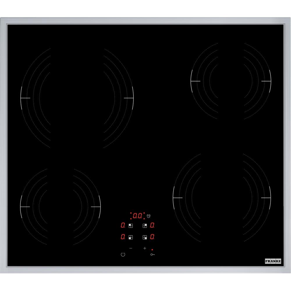 Franke Ocak Cam Seramik Frsm 604 C T Xs Sıyah Cam Inox Çerçeveli 108.0669.350