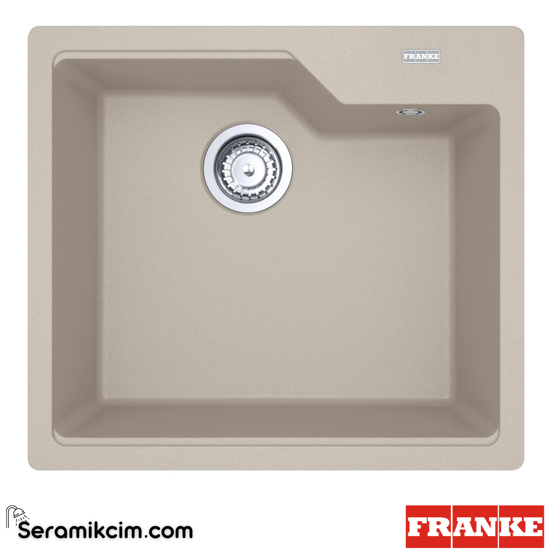 Franke Urban UBG 610-56 Tezgahüstü 1 Gözlü Dikdörgen 560x500mm Granit Eviye Sahara 114.0686.791