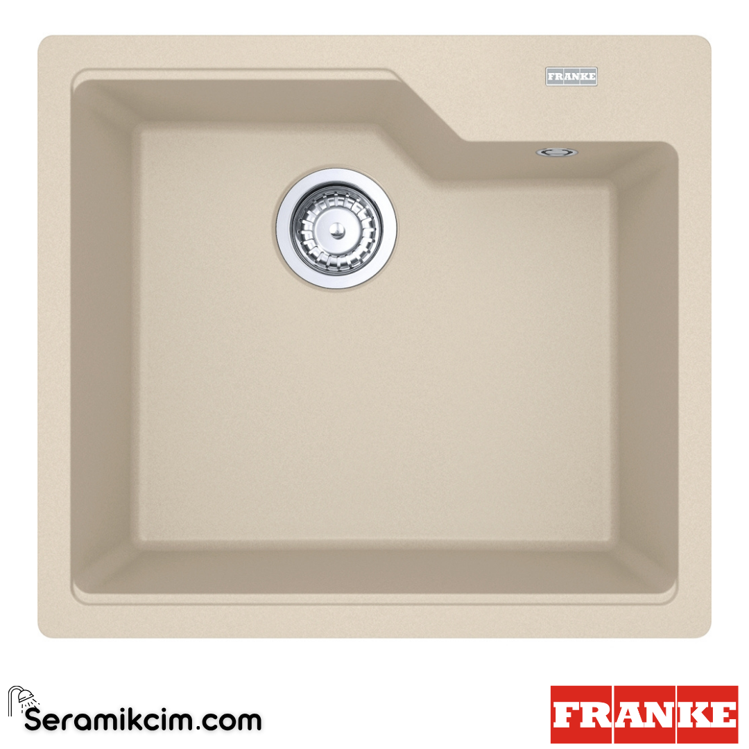 Franke Urban UBG 610-56 Tezgahüstü 1 Gözlü Dikdörgen 560x500mm Granit Eviye Avena 114.0686.792