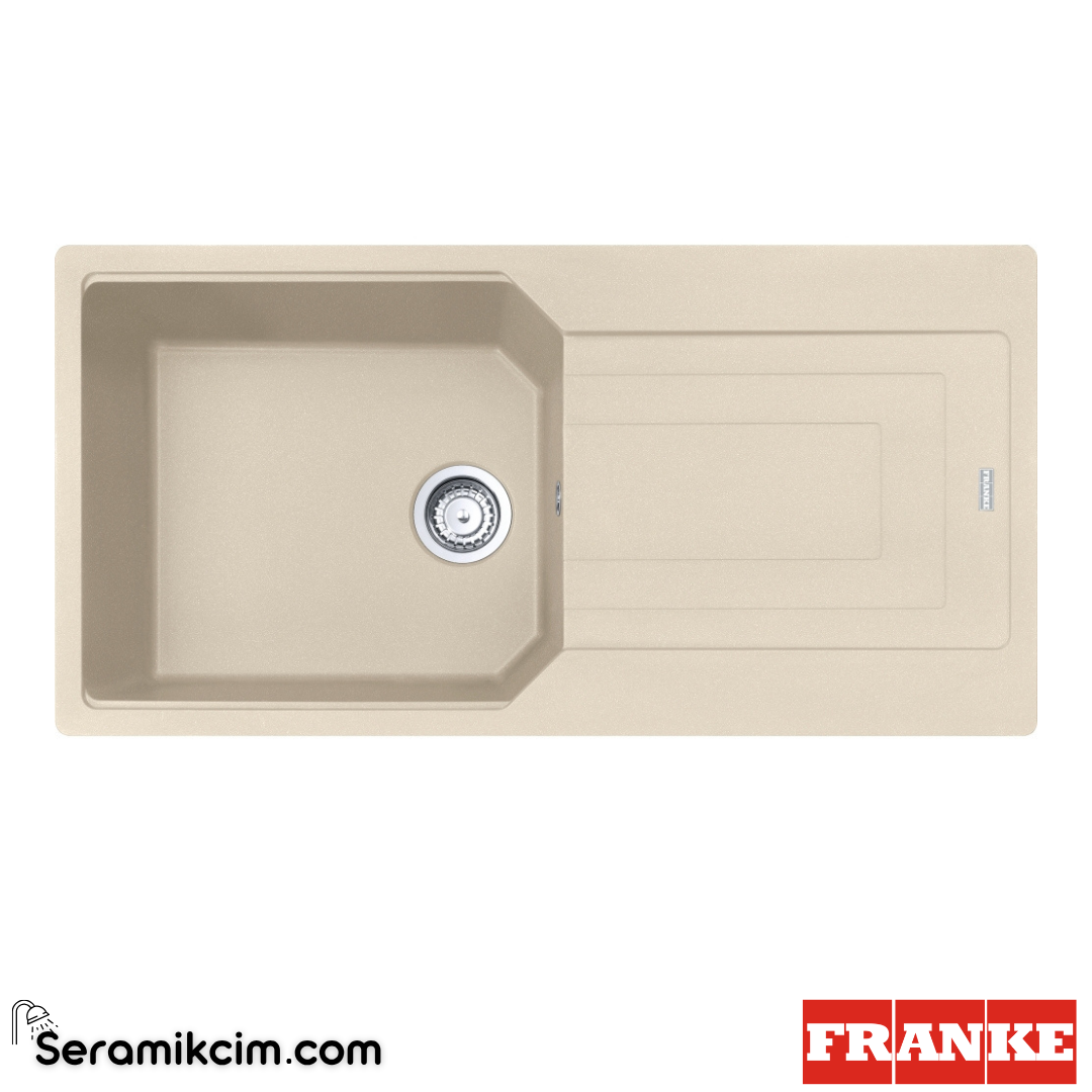 Franke Urban UBG 611-100 Tezgahüstü Damlalıklı 1 Gözlü Dikdörtgen 1000x500mm Granit Eviye Avena 114.0688.452