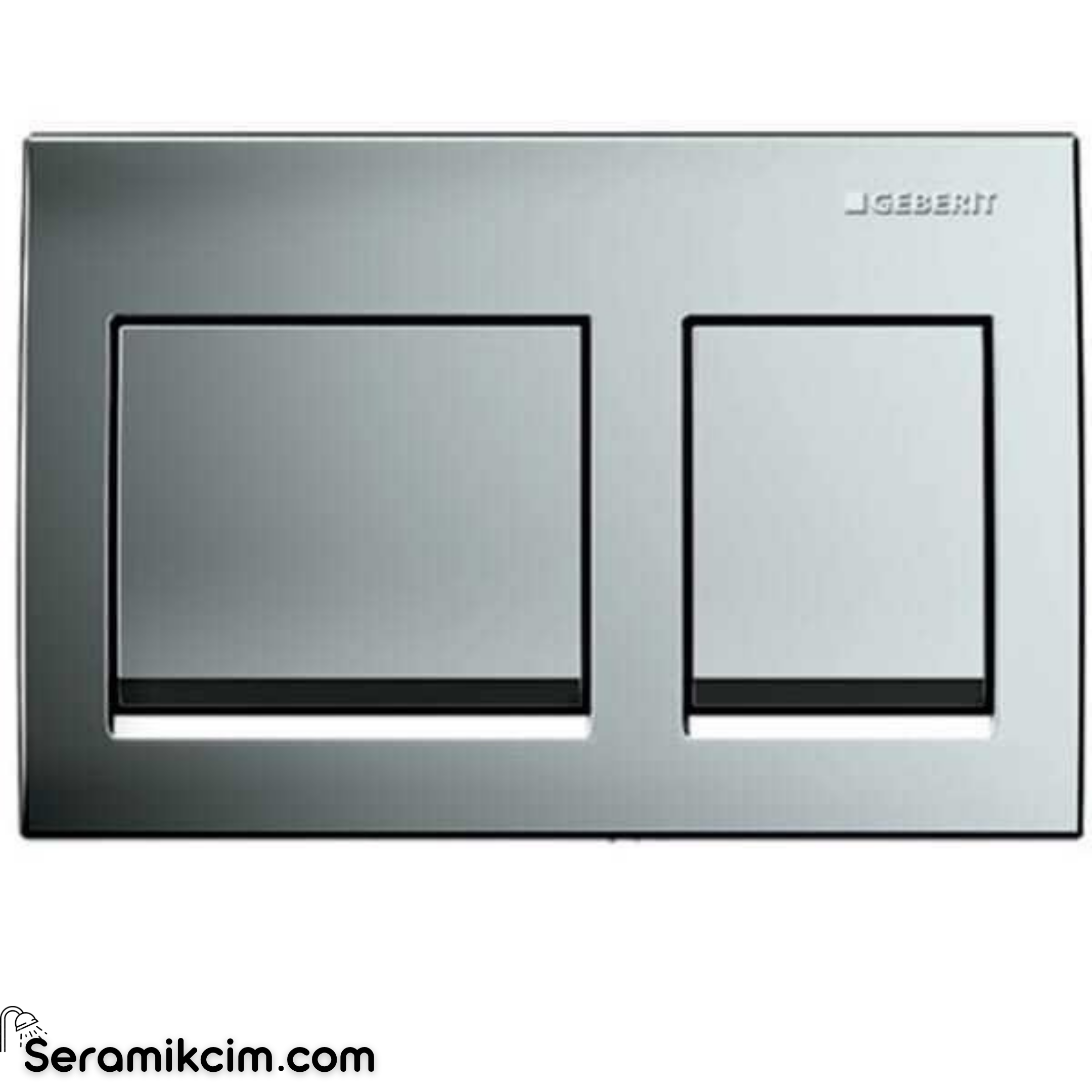 Geberit Alpha35 Kumanda Paneli Çift Basmalı Mat Krom