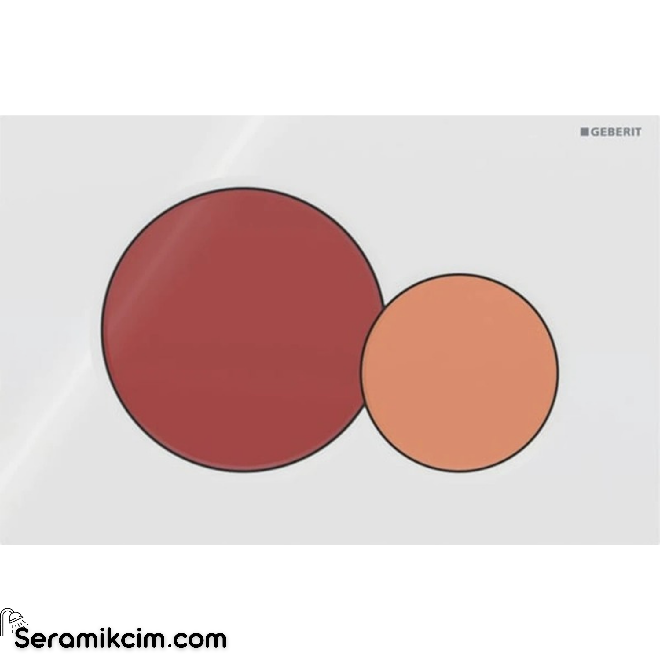 Geberit Sigma01 Kumanda Paneli Çift Basmalı Kırmızı/Turuncu