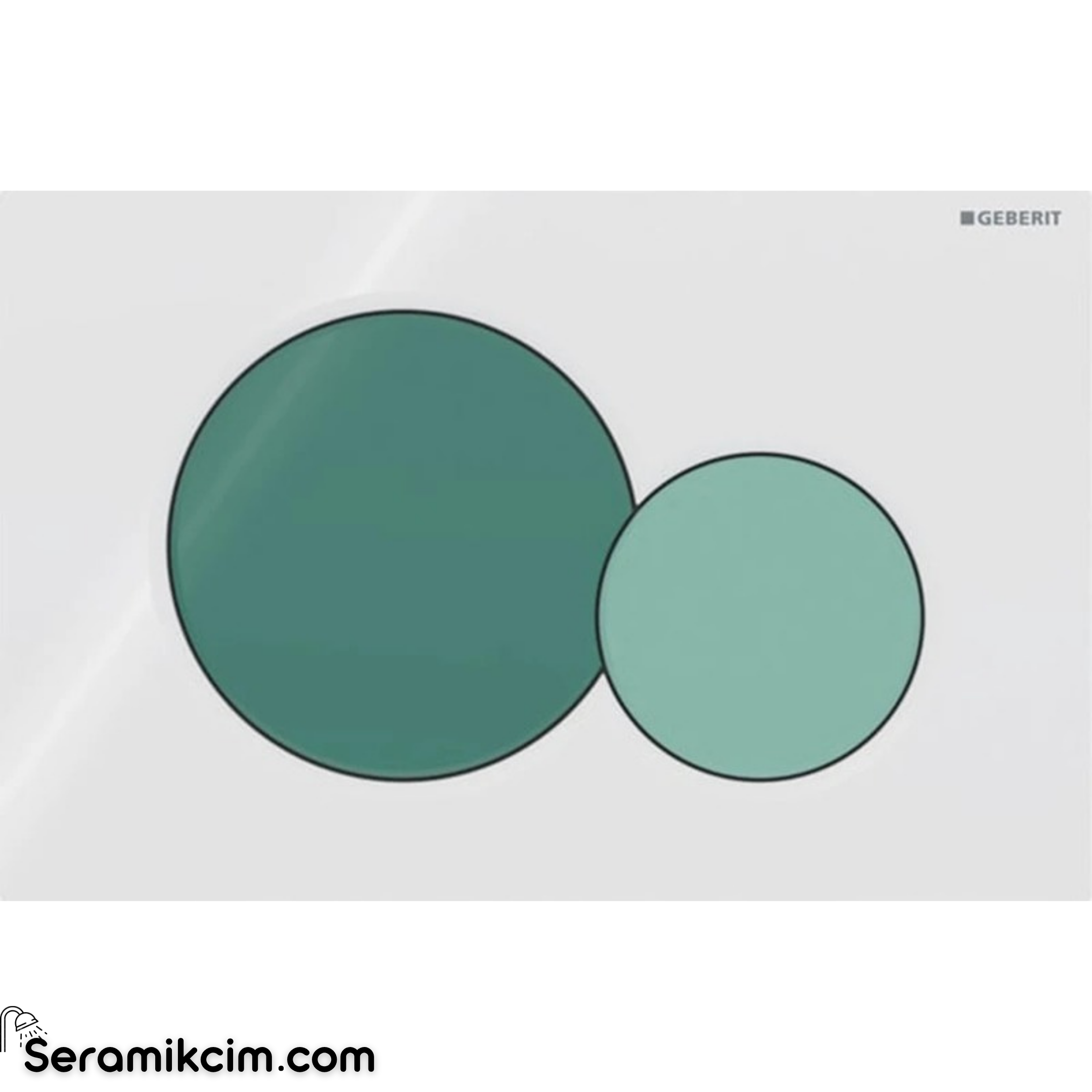 Geberit Sigma01 Kumanda Paneli Çift Basmalı Koyu Yeşil/Açık Yeşil