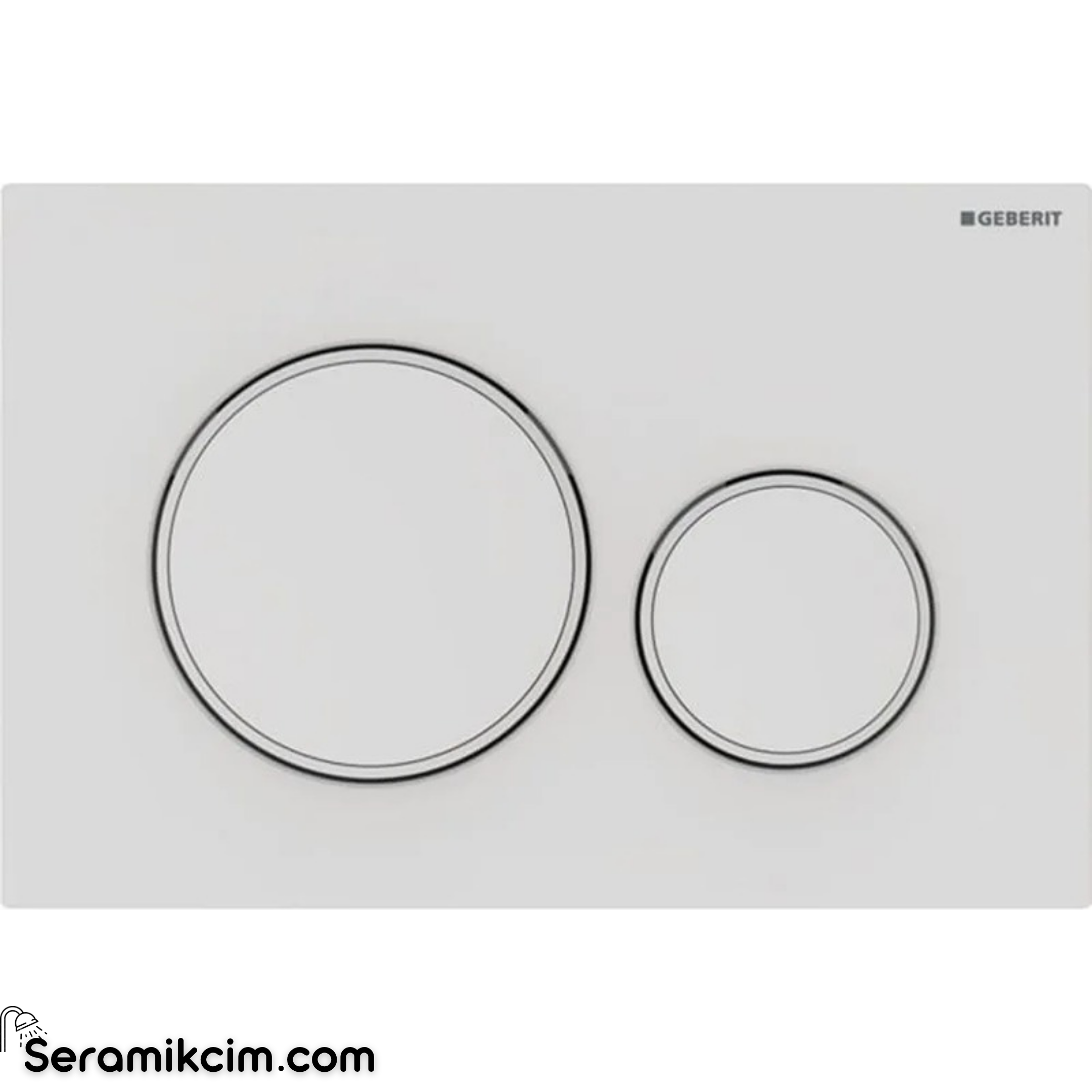 Geberit Sigma20 Kumanda Paneli Çift Basmalı Mat Beyaz/Beyaz/Mat Beyaz