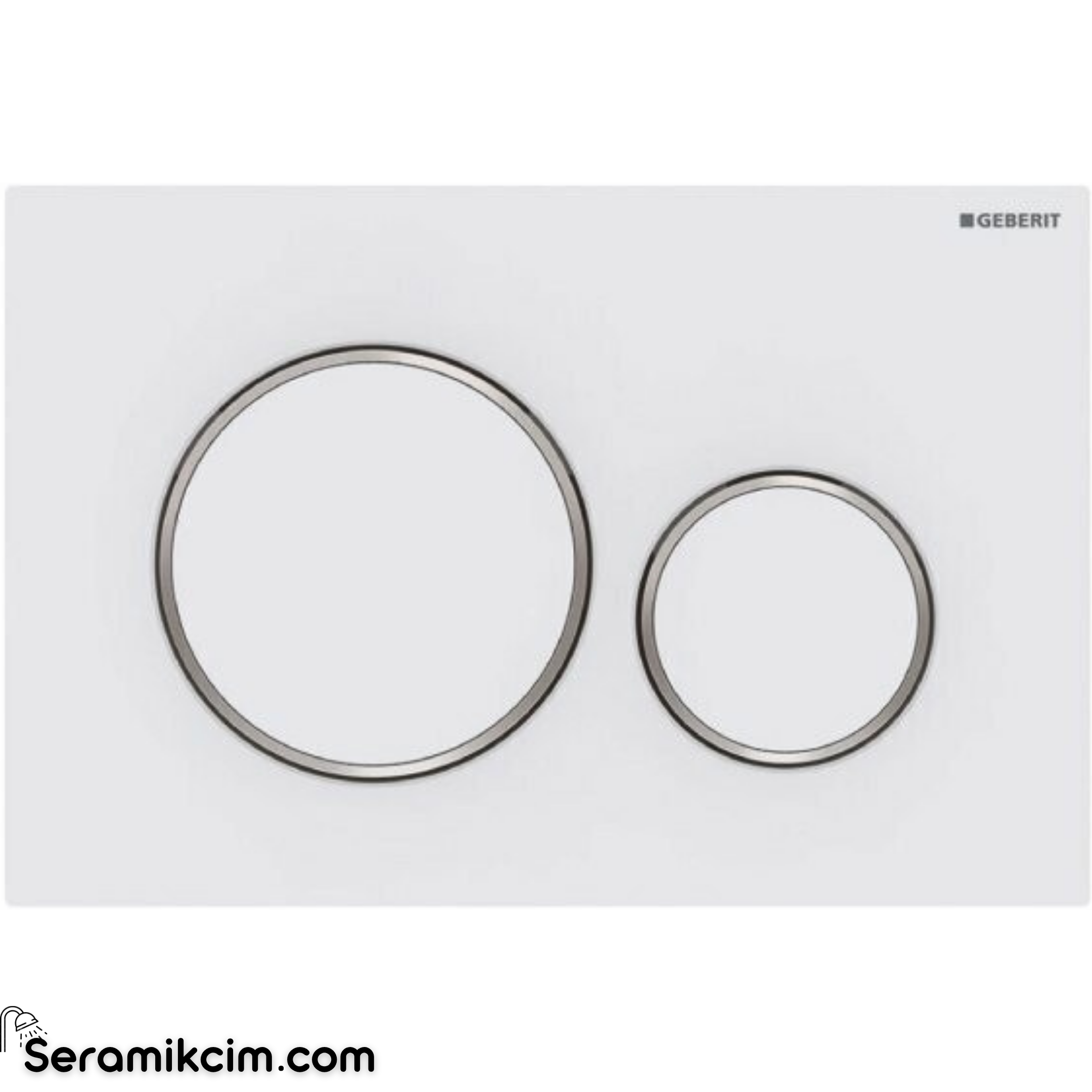 Geberit Sigma20 Kumanda Paneli Çift Basmalı Beyaz/Parlak/Beyaz