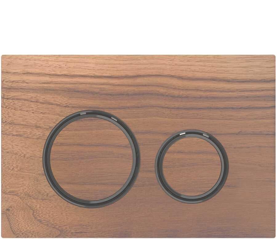 Geberit Sigma21 Kumanda Paneli Çift Basmalı Ahşap/Siyah Krom - 115.651.JX.1