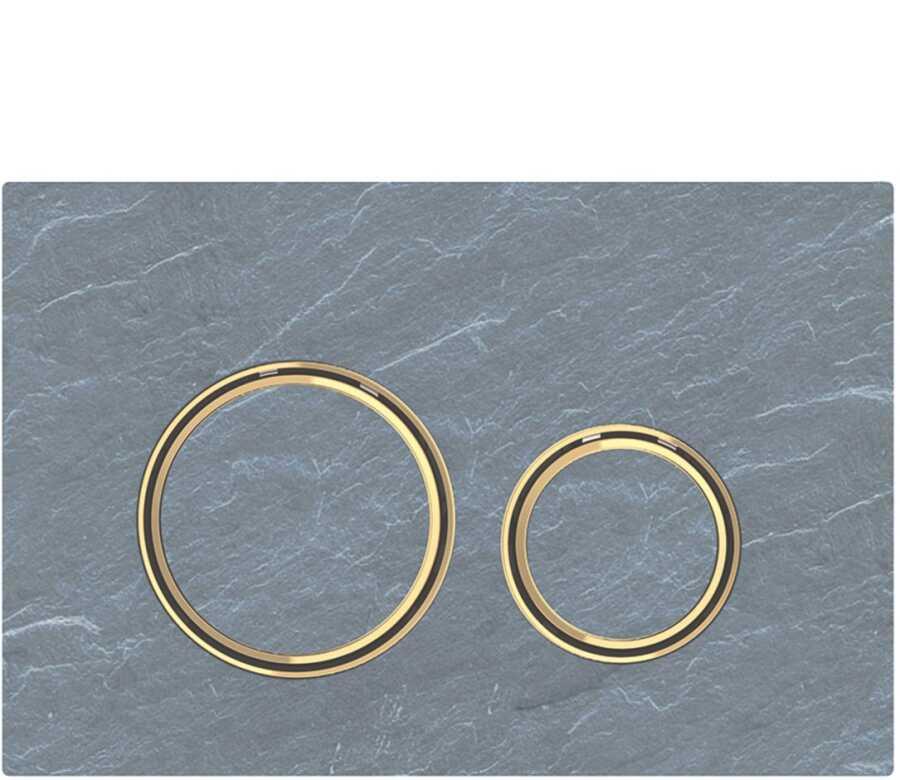 Geberit Sigma21 Kumanda Paneli Çift Basmalı Arduvaz / Prinç - 115.652.JM.1