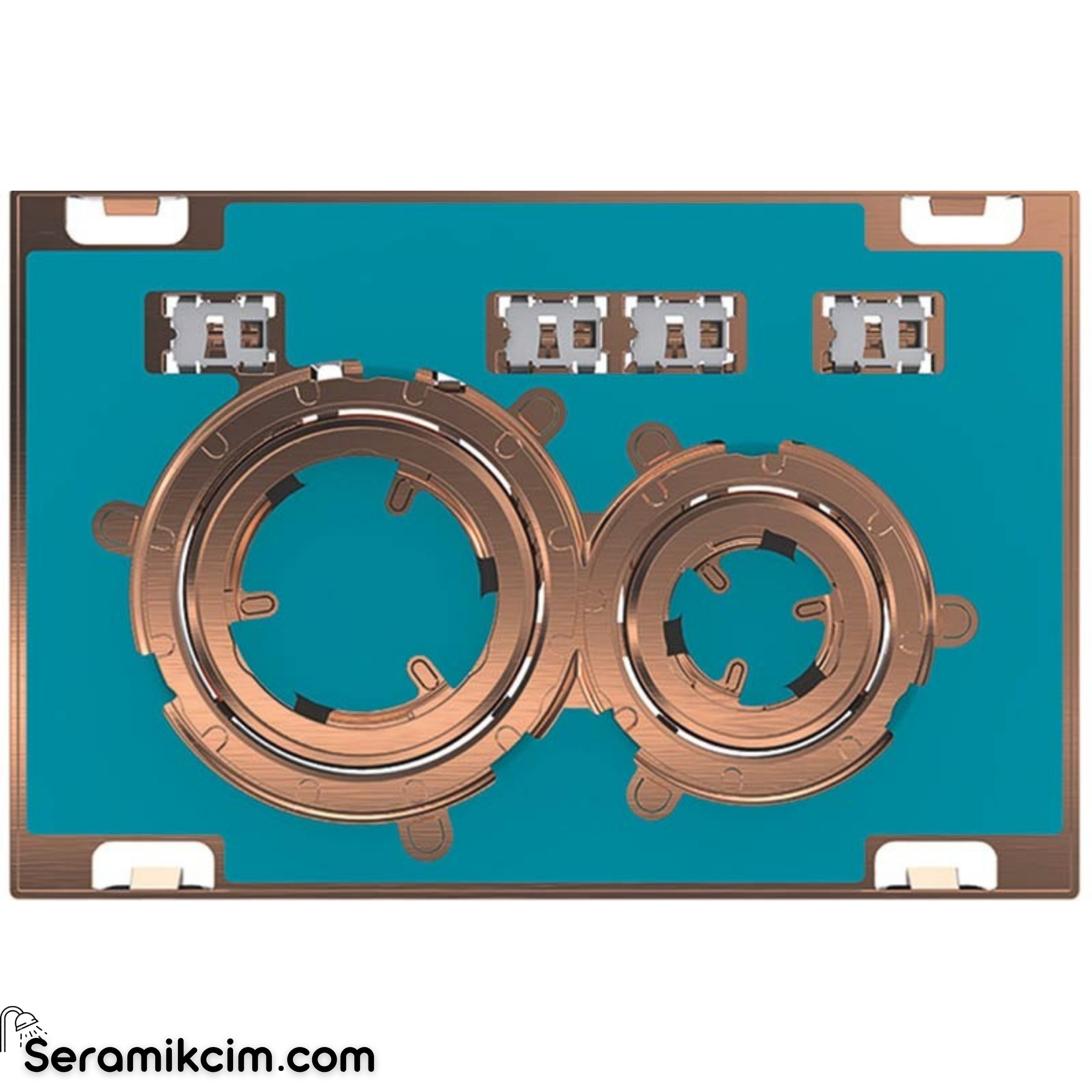 Geberit Sigma21 Kumanda Paneli Çift Basmalı Kişiselleştirilebilir / Bronz