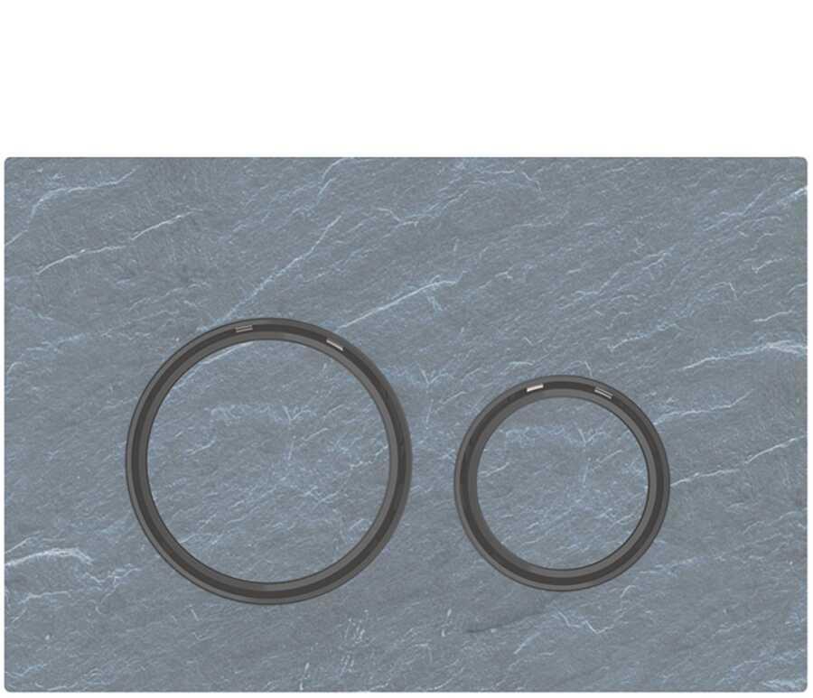 Geberit Sigma21 Kumanda Paneli Çift Basmalı Arduvaz / Siyah Krom - 115.651.JM.1