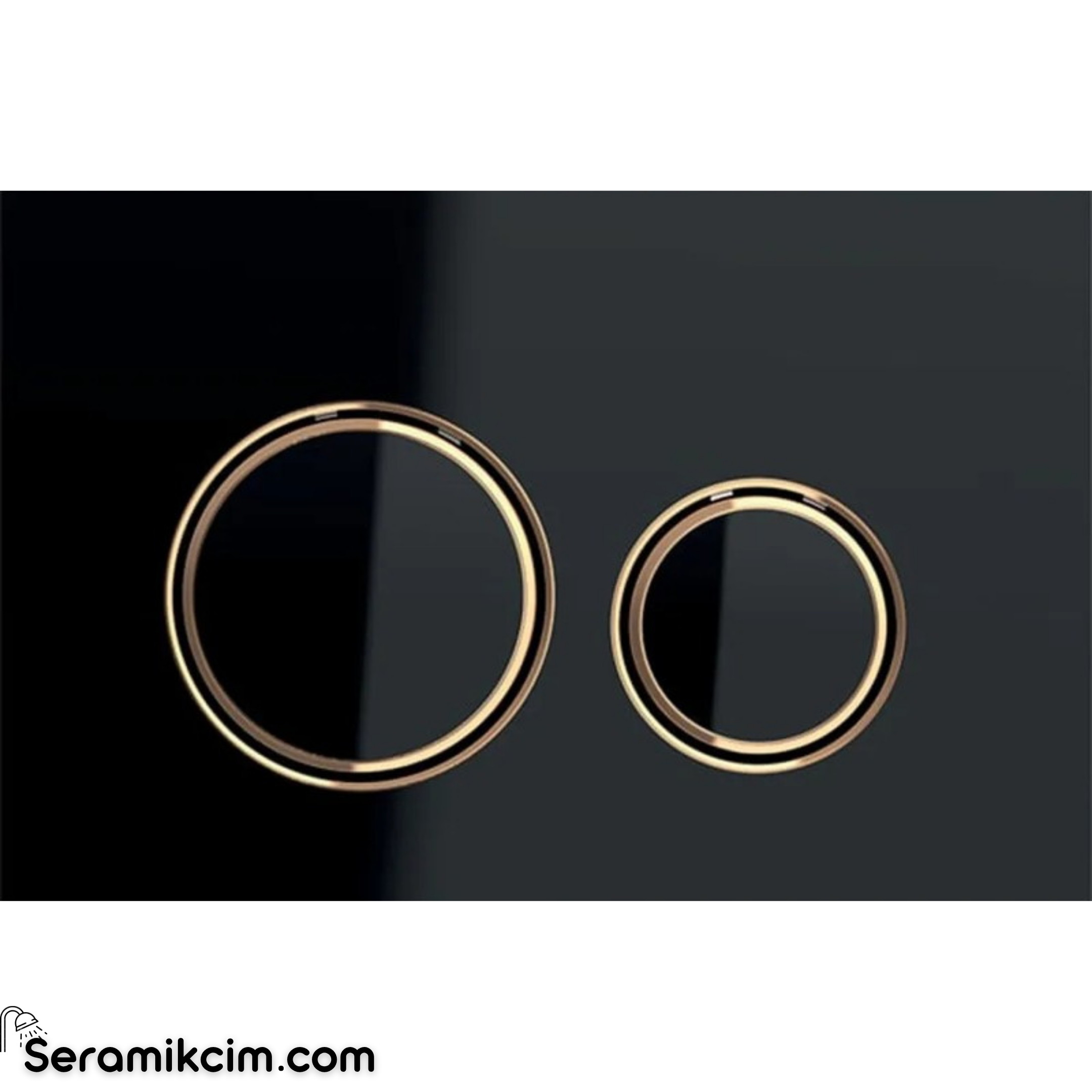 Geberit Sigma21 Kumanda Paneli Çift Basmalı Siyah Cam / Bronz