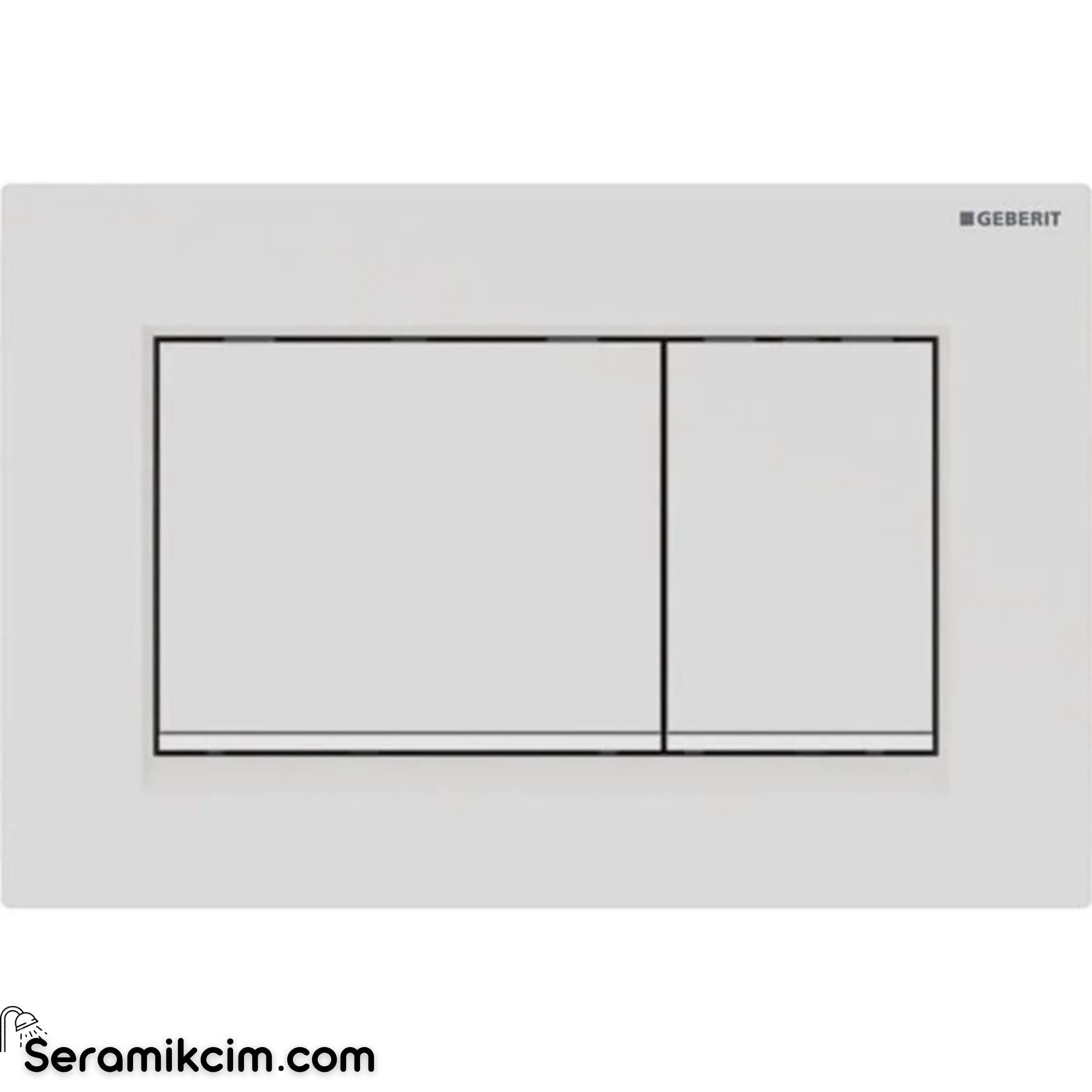Geberit Sigma30 Kumanda Paneli Çift Basmalı Mat Beyaz/Beyaz/Mat Beyaz