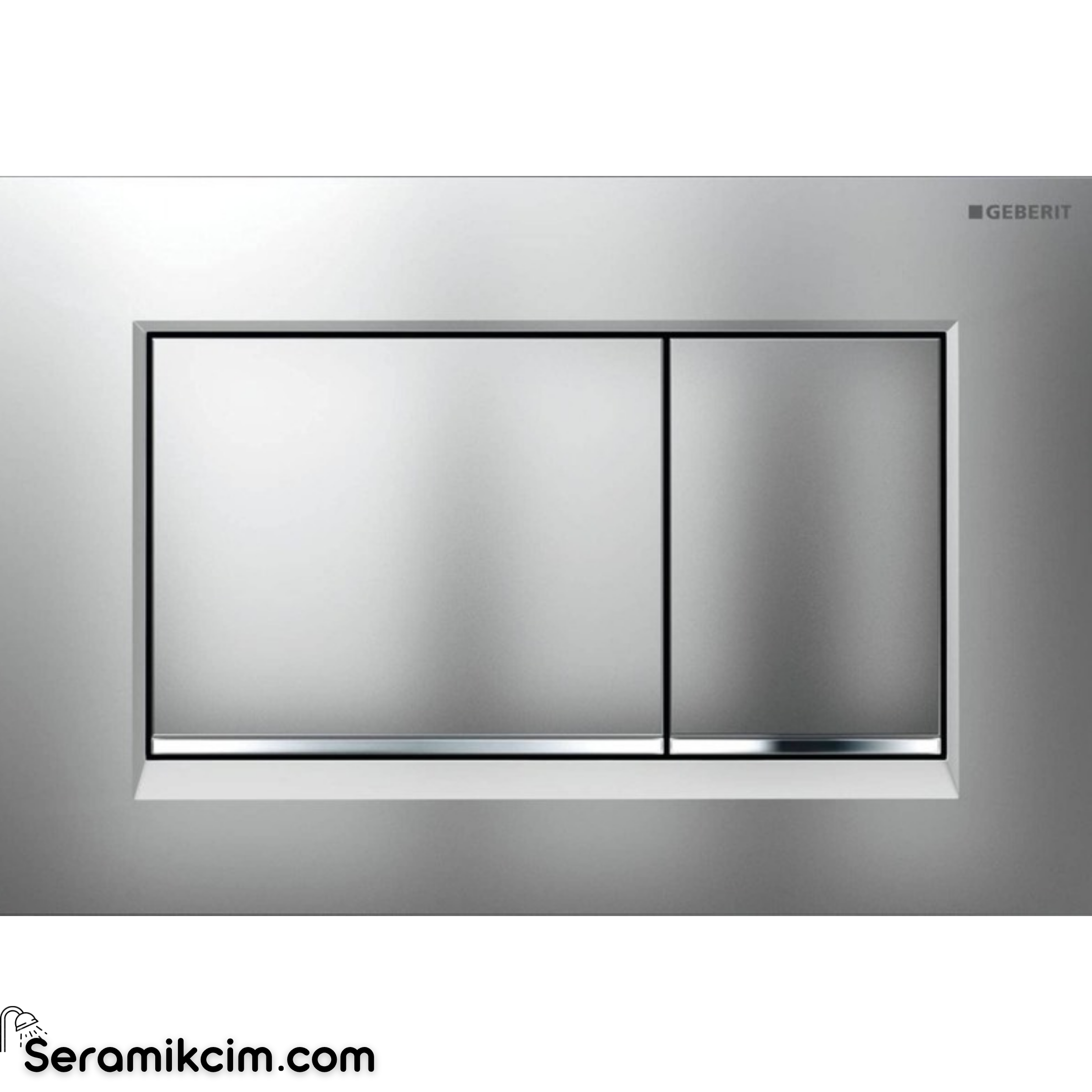 Geberit Sigma30 Kumanda Paneli Çift Basmalı Mat Krom/Parlak/Mat Krom