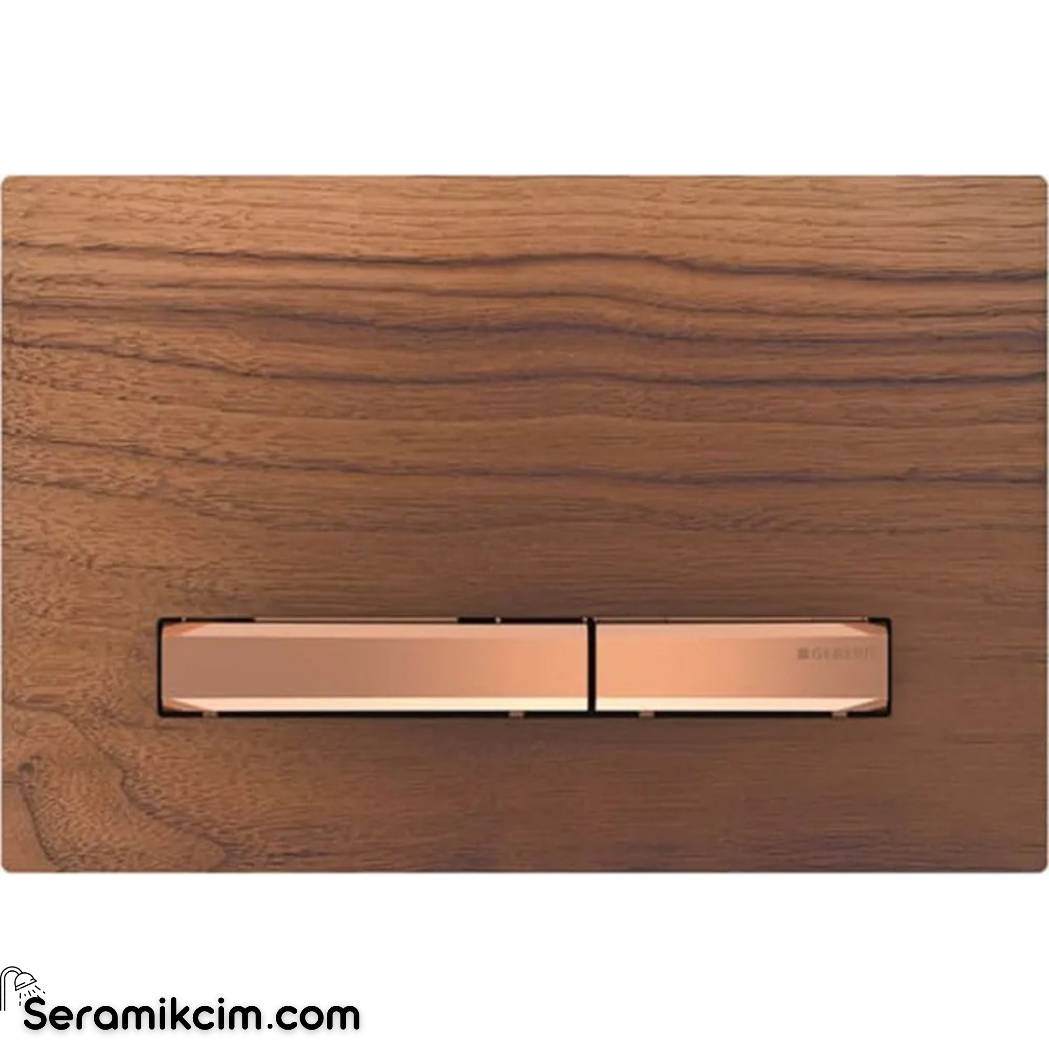 Geberit Sigma50 Kumanda Paneli Çift Basmalı Ahşap / Bronz