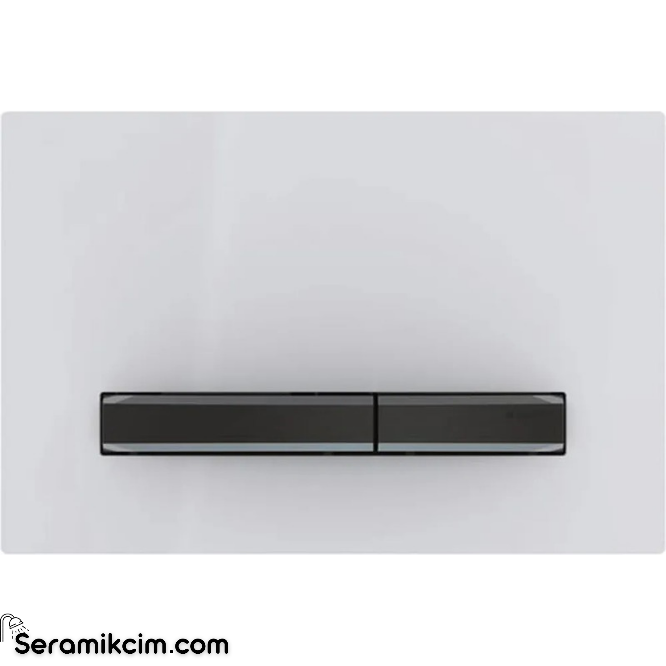 Geberit Sigma50 Kumanda Paneli Çift Basmalı Beyaz / Siyah Krom