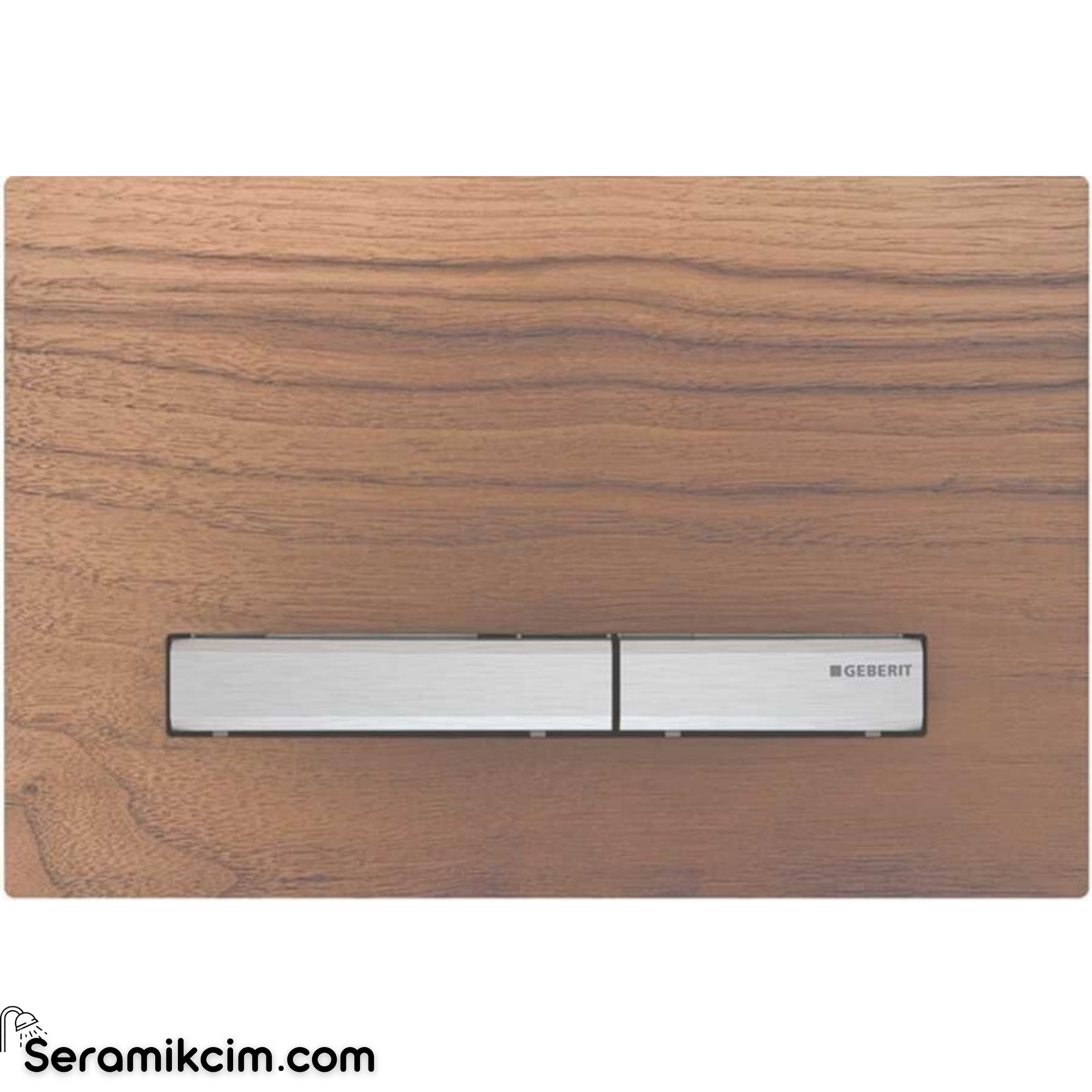 Geberit Sigma50 Kumanda Paneli Çift Basmalı Ahşap / Krom