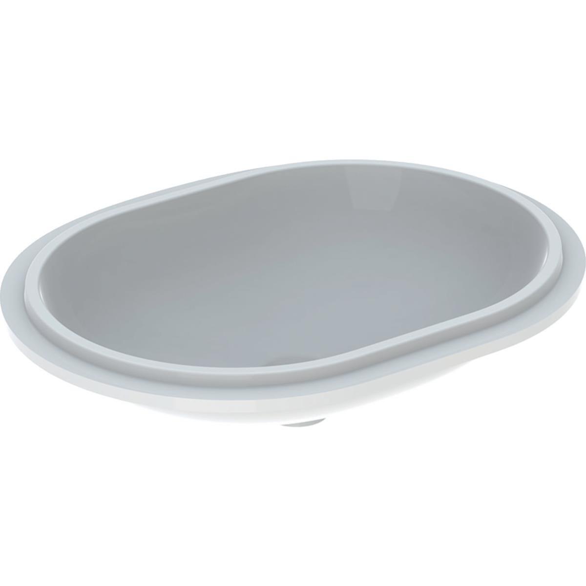 Geberit VariForm tezgah altı lavabo, eliptik, taşma deliksiz, 55x40 cm - 500.758.01.2