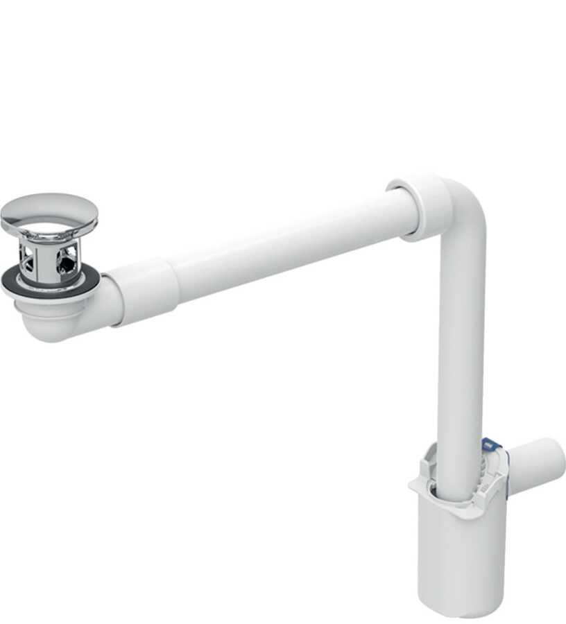Geberit Yer tasarruflu lavabo sifonu, basma kumandalı süzgeç ve kapak - 152.073.21.1