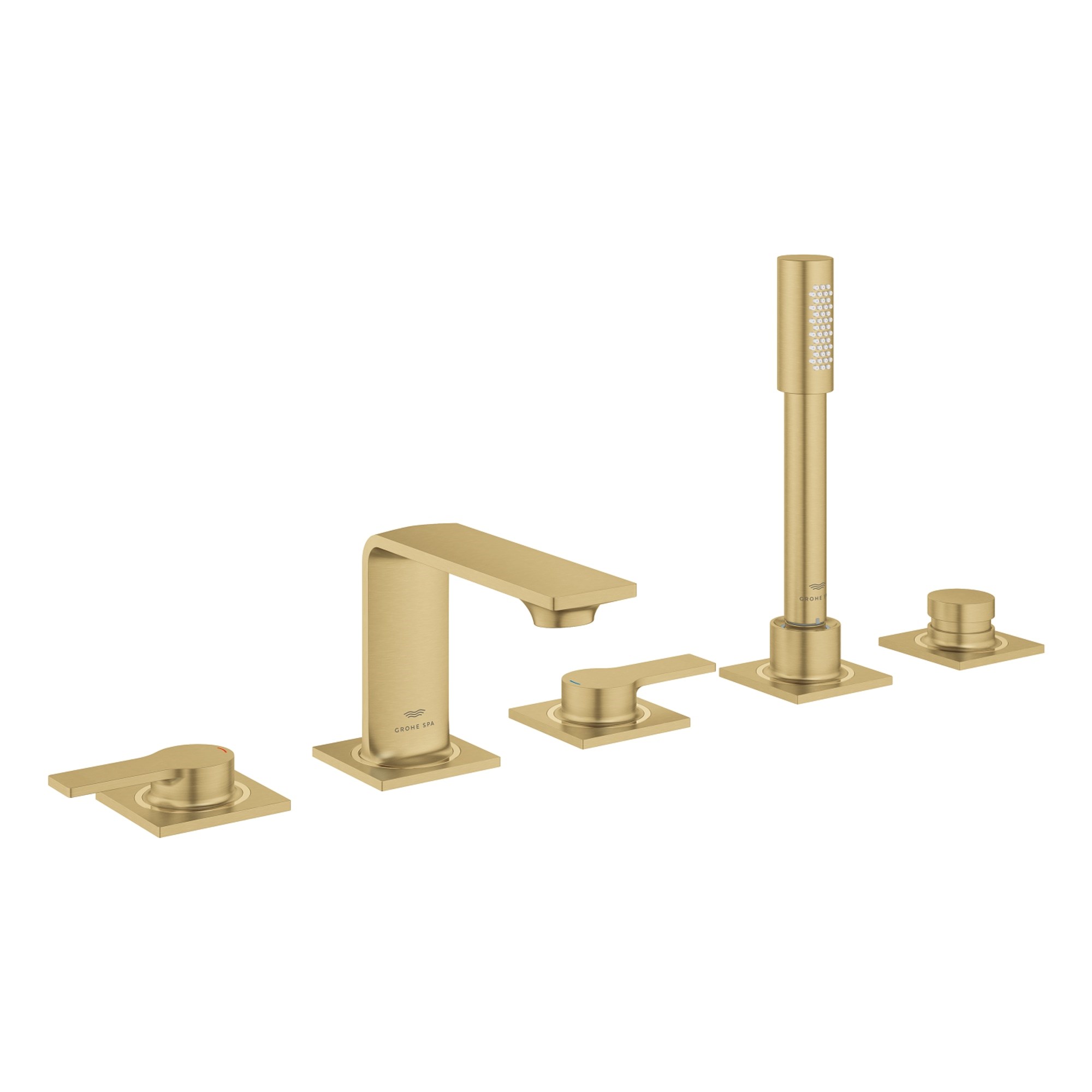 Grohe Allure 5 Delikli Banyo Bataryası Seti Fırçalı Altın 25221GN1