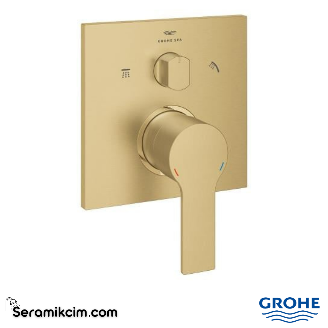 Grohe Allure Ankastre Banyo Bataryası (3 Yollu Sıva Üstü Grubu) Fırçalı Altın 29176GN1 - 29176GN1