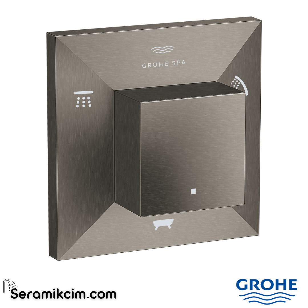 Grohe Allure Brilliant 5 Yollu Yön Değiştirici (Sıva Üstü Grubu), Fırçalı Sert Grafit 29399AL0