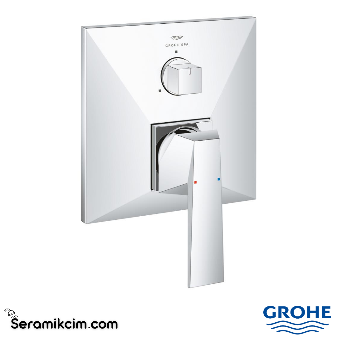 Grohe Allure Brilliant Ankastre Banyo ve Duş Bataryası (Sıva Üstü Grubu), 3 Yollu Krom 24340000 - 24340000