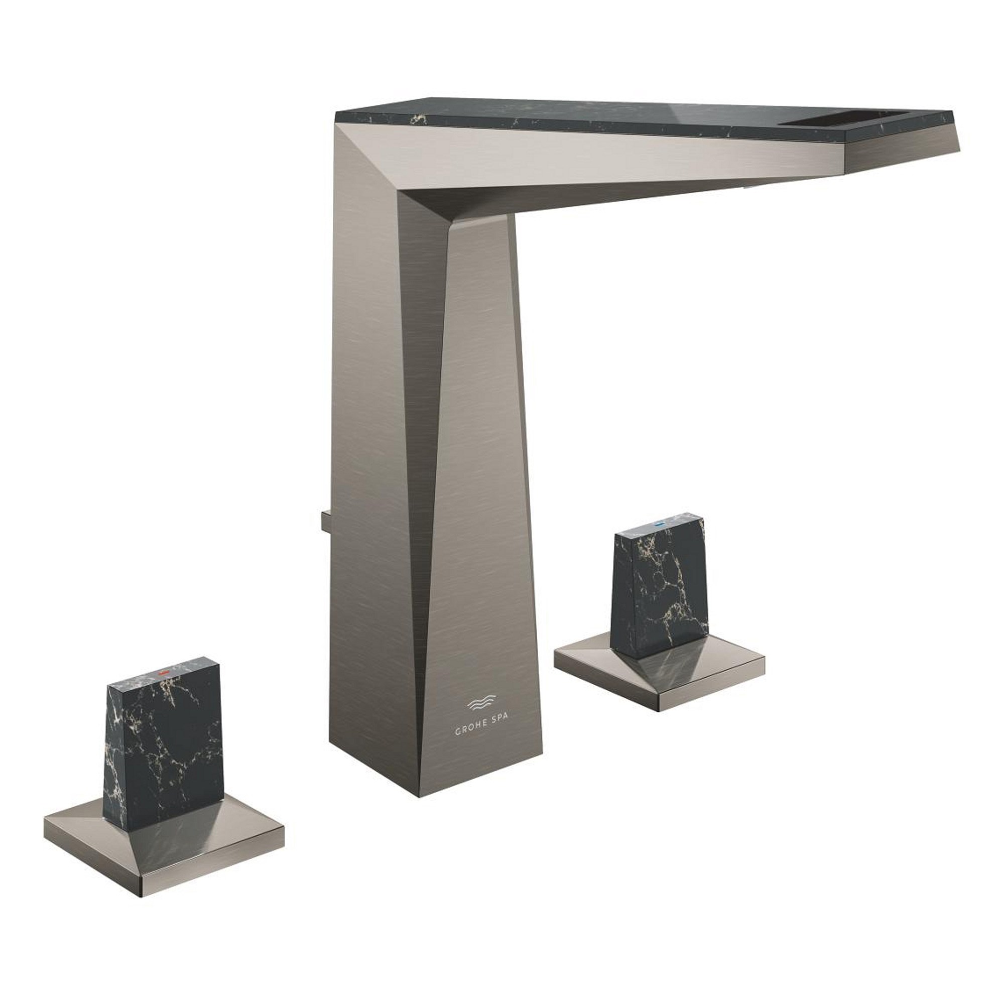 Grohe Allure Brilliant Private Collection 3 Delikli Lavabo Bataryası L Boy Fırçalı Sert Grafit 20669AL0