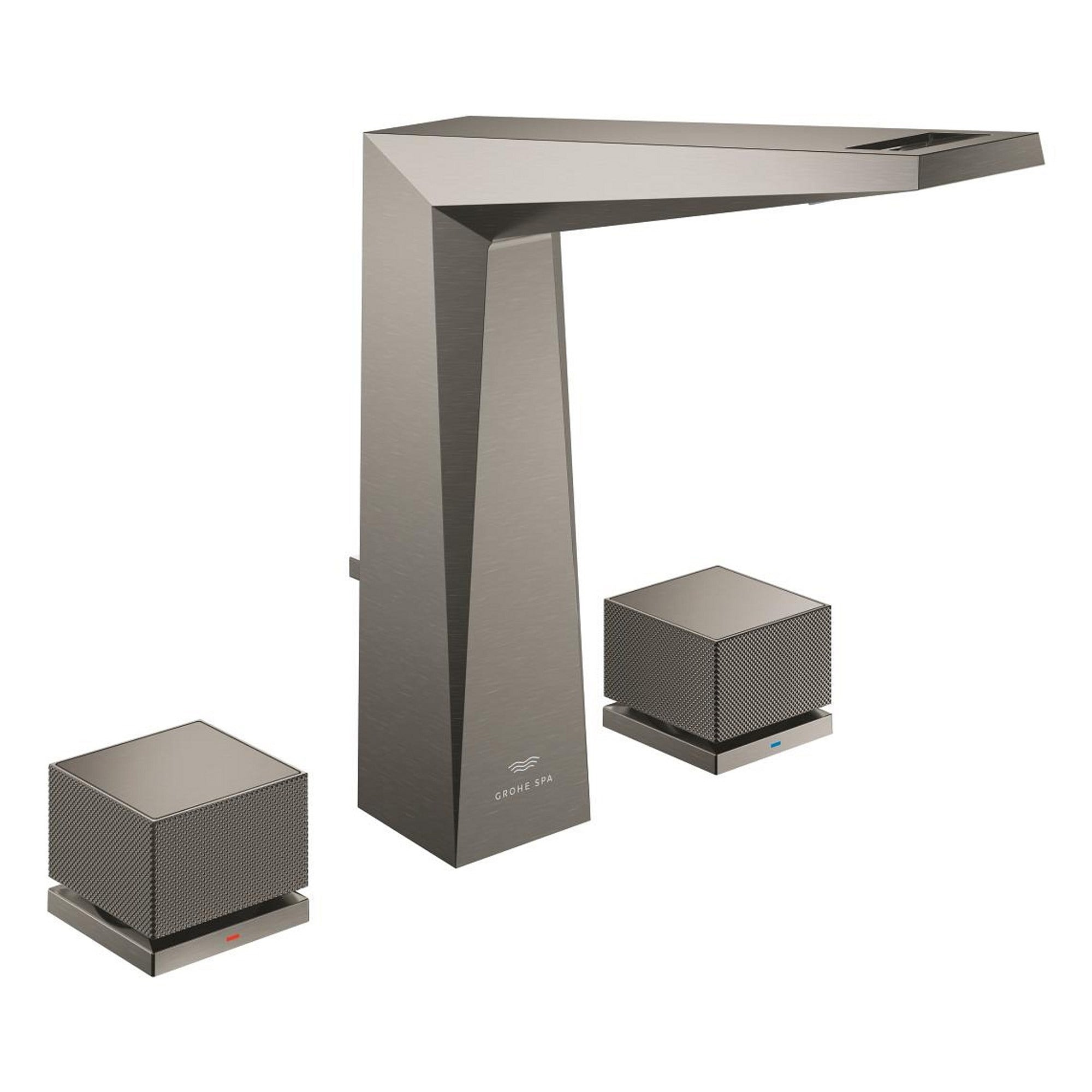 Grohe Allure Brilliant Private Collection 3 Delikli Lavabo Bataryası L Boy Fırçalı Sert Grafit 20670AL0