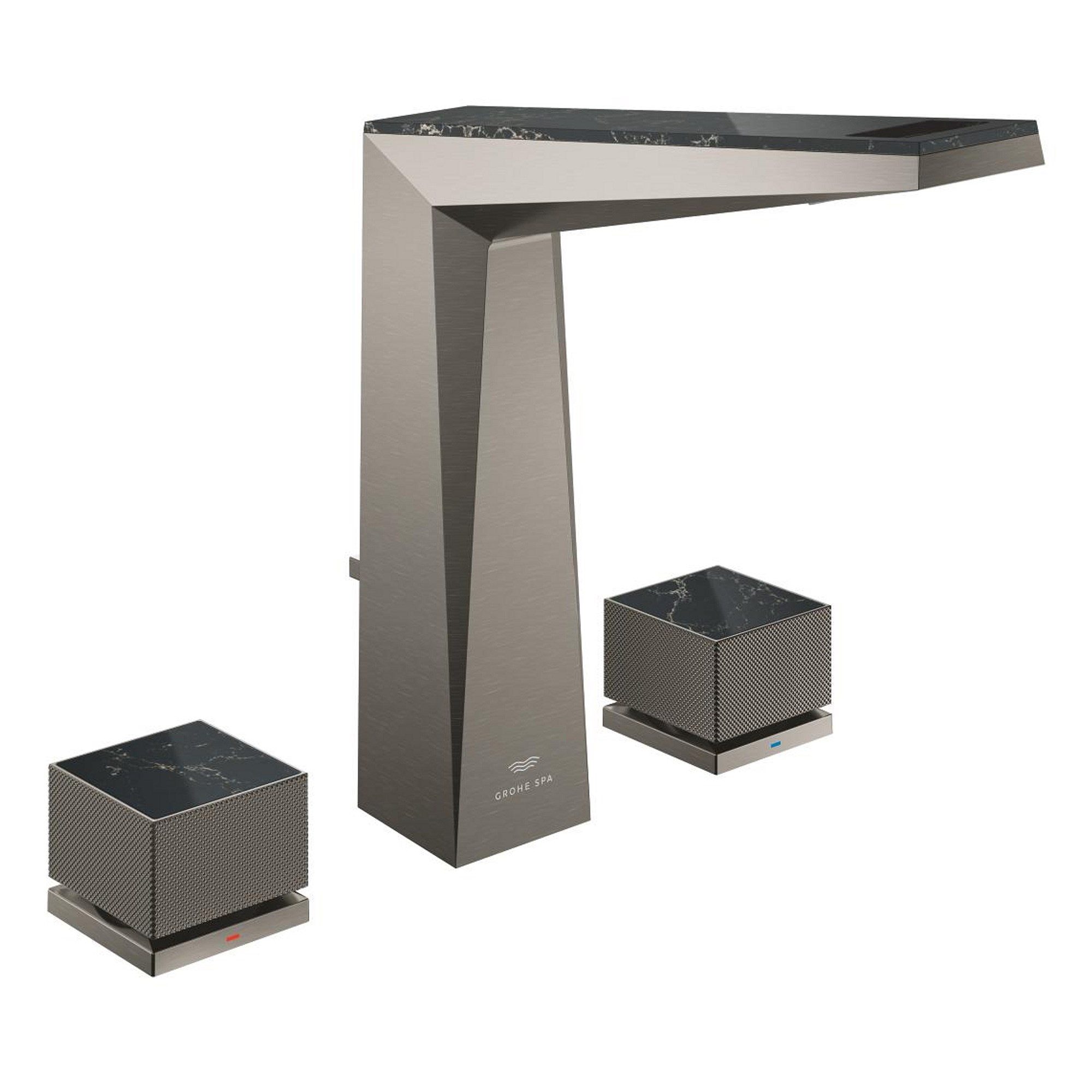 Grohe Allure Brilliant Private Collection 3 Delikli Lavabo Bataryası L Boy Fırçalı Sert Grafit 20672AL0
