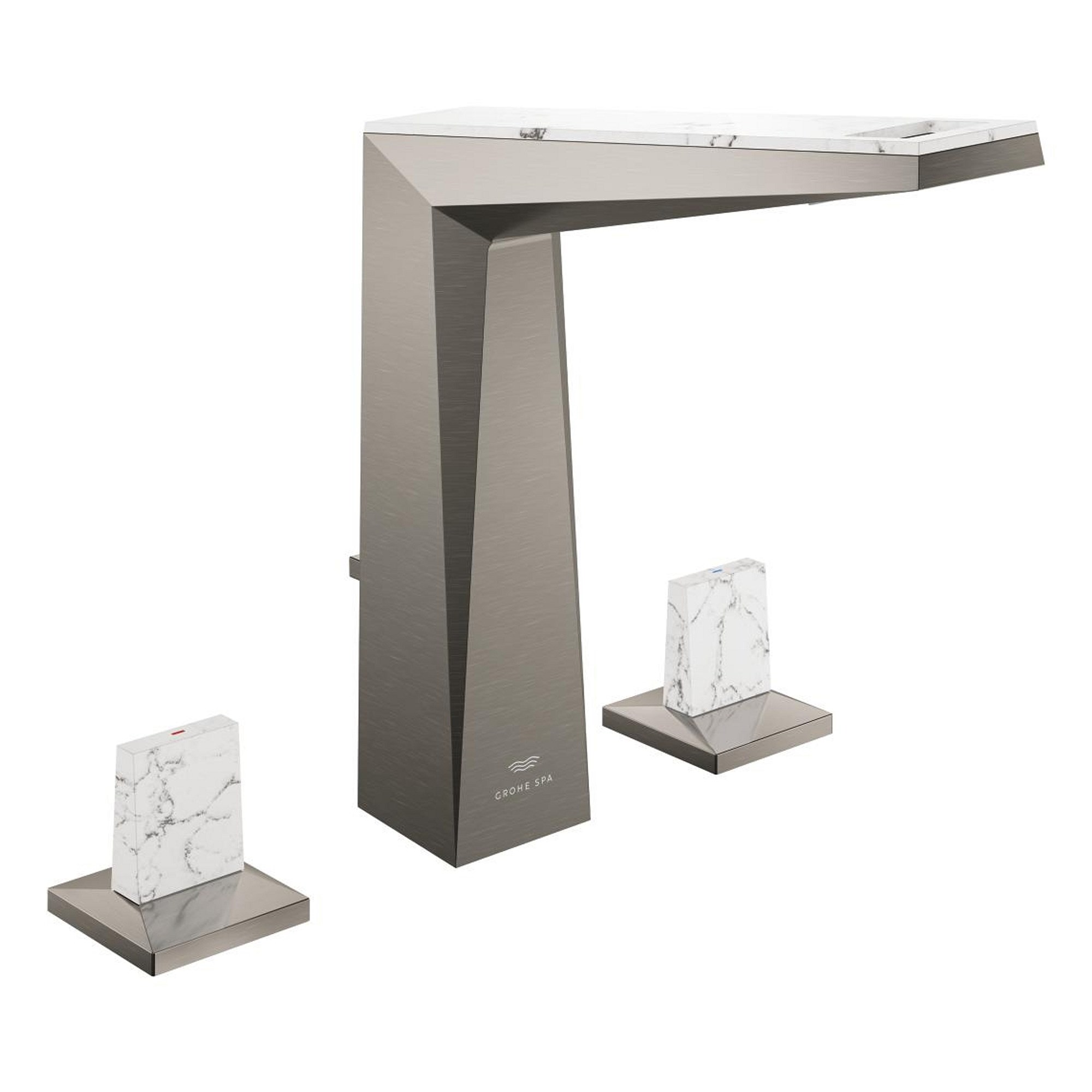 Grohe Allure Brilliant Private Collection 3 Delikli Lavabo Bataryası L Boy Fırçalı Sert Grafit 20668AL0